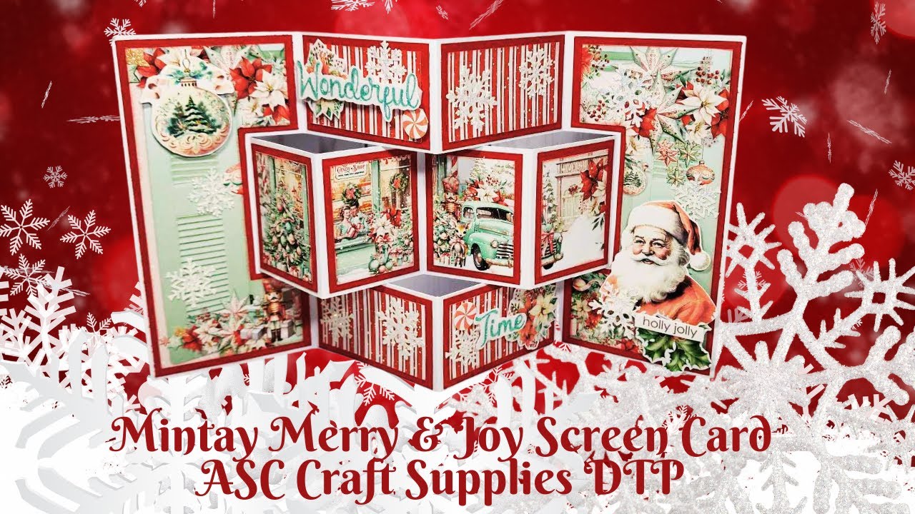 Mintay Merry & Joy Screen Cards - ASC Craft Supplies DTP