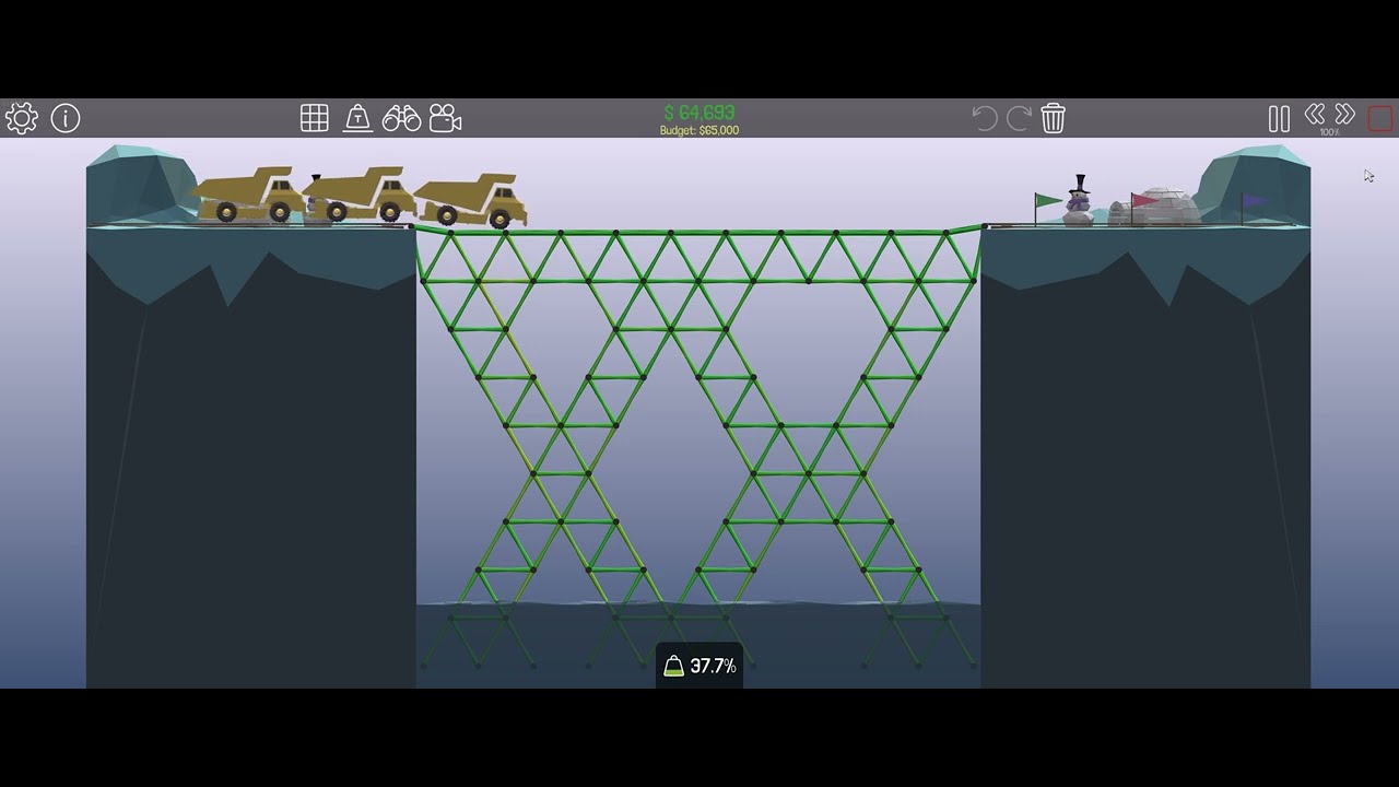 Poly Bridge Big Rig Level Poly Bridge - Level 3-11 - YouTube