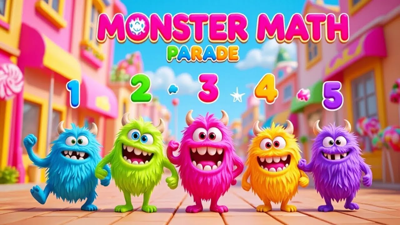 Monster Math Parade! | Counting & Addition Song for Preschool and ...