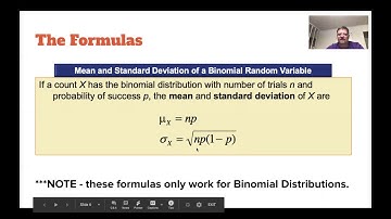 AP Statistics 4.11 Parameters for a Binomial Distribution