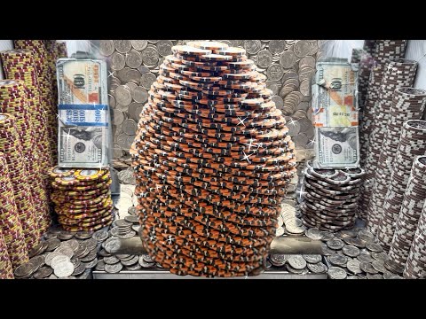CASINO OWNER WAS SHOCKED! I TRIED A $60,000,000 1 QUARTER CHALLENGE AT A HIGH RISK COIN PUSHER!!!