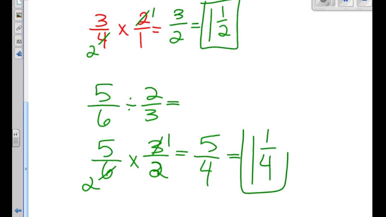 Chapter 5-7 Dividing Fractions and Mixed Numbers - YouTube