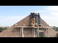 Amazing New Style Large Brick Spire Construction Project Making A House Gable Fast And Accurate