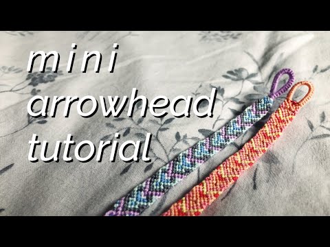 mini arrowhead bracelet tutorial! (advanced/intermediate) (SEGMENT KNOTTING)
