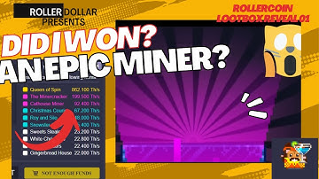 I got a rare miner at rollercoin for free, Lootbox reveals 01, #rollercoin #make money online