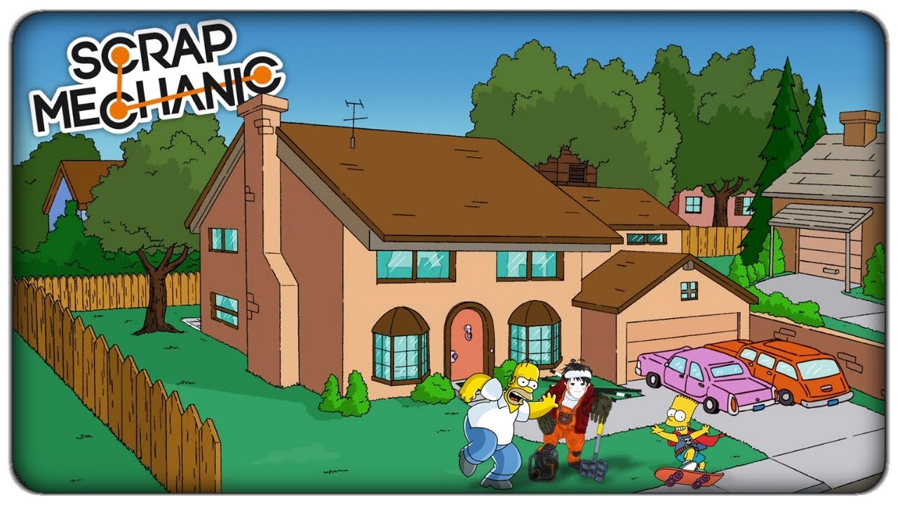 giochi uniti VISITIAMO LA CASA DEI SIMPSON | Scrap Mechanic Migliori Creazioni [ITA]