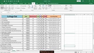 How to Split Screen in Excel- Split Screen in Excel Tutorial in Hindi
