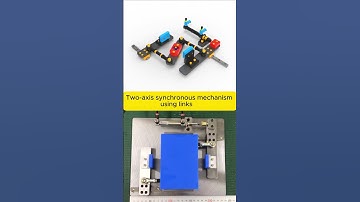 Two axis synchronous mechanism using links 2 #cad #mechanical #engineering #mechanism #solidworks