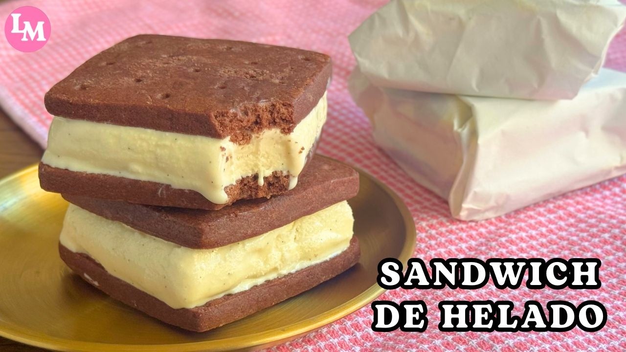 SANDWICH DE HELADO |  Riquísimos y hechos en CASA