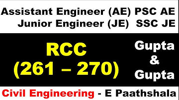 RCC | Reinforced Cement Concrete (261–270) – Gupta and Gupta | MPPSC HPSC OPSC GPSC AE Civil Engg |