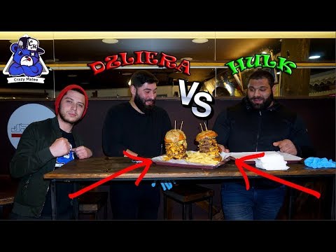 \"გიგანტების ჯახი\" უზარმაზარი ბურგერის ჭამაში (Battle of rocks)