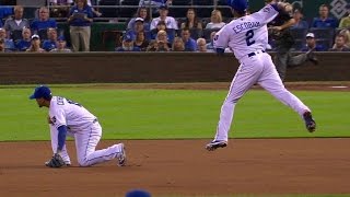 MIN@KC: Escobar makes superb running throw for an out