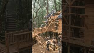 Luxury Jungle Treehouse ❤️🌹🥰 #youtubeshorts #home #construction #luxuryhome #aivideo #short