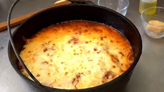 EASY LOW CARB LASAGNA in the Dutch Oven