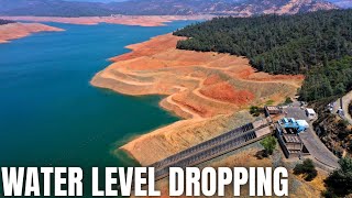 Lake Oroville Water Level Update August 25 - Level Constantly Dropping