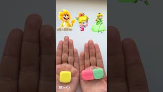 Super Mario vs Small & Big Princess Peach |Color Mixing #shorts #clay #supermario
