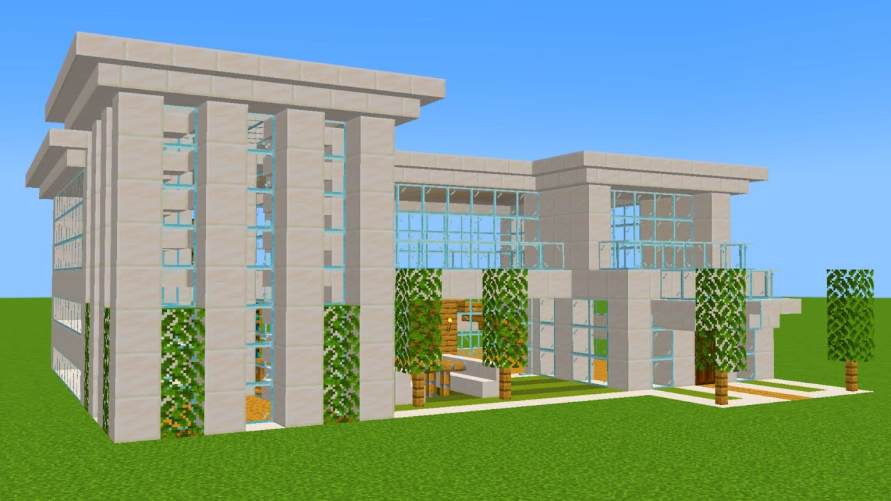 Minecraft - How to build a Large Mansion House - YouTube