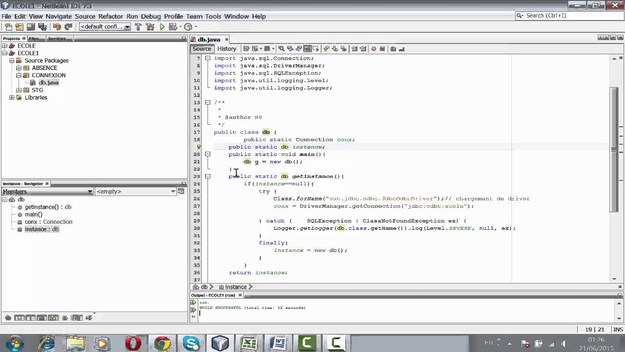 Application java programmation oriente objet darija-Connection-Etape6
