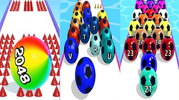 Ball Run 2048 VS AZ Run VS Marble Run 3D - All Levels Gameplay Android iOS Ep 2