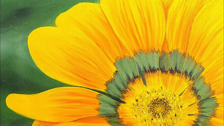 How to paint a Large Yellow African Daisy | LIVE A...