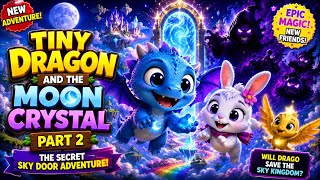 Tiny Dragon And The Moon Crystal Part 2 🐉✨ | Secret Sky Door Adventure | Kids Cartoon Story