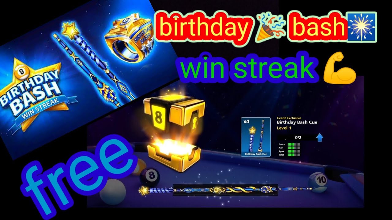 birthday bash win streak 🎆 || free cues and ring 😘
