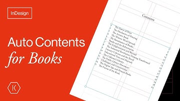 InDesign Tutorial – Create a Simple Automated Table of Contents with Chapter Numbers