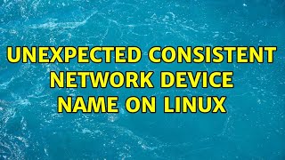 Unexpected Consistent Network Device Name on Linux