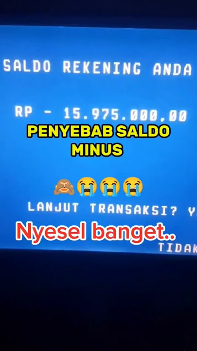 Kamu Harus Tau Penyebab Saldo Minus di Bank #shorts #viralvideo #bank #saldo