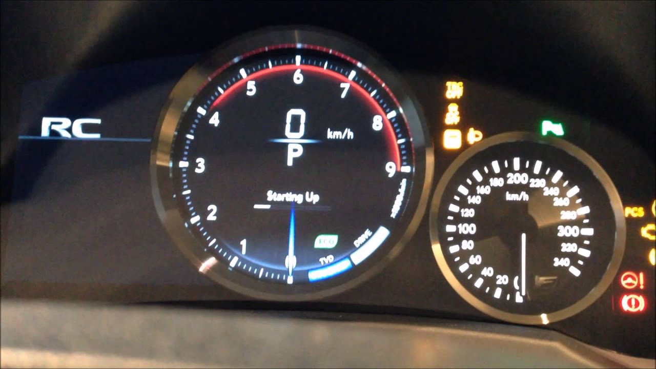 Lexus Rc F Meter メーターはスポーティで色彩的にも美しい Youtube