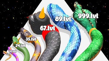 SNAKE EVOLUTION RUN 3D - Colorful Snake 3D Run (Level Up Runner) SNAKE RUN RACE