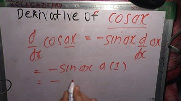Derivative Of Cos ax (in hindi) | Maths |  Mathematics | Class 11 Maths | differentiation  |