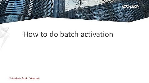 How to do batch activation