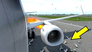 Birds Destroyed The Engine On Plane Takeoff In Flight Simulator X-Plane 11 by GTA videos by Arm Niko 37,323 views 8 months ago 4 minutes, 59 seconds