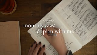February plan with me & monthly reset ✸ small business goal setting