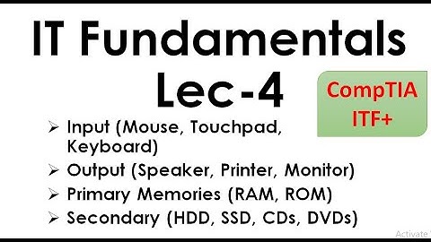Computer Hardware, Input, Output, Memories | IT Fundamentals Lec-4 | CompTIA ITF+ | ICT | Comp Sc