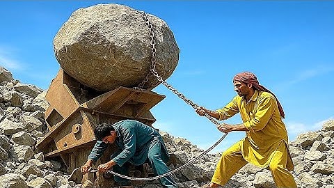 Blood, Sweat & Stone: How Rock Crusher Workers Push Through Everything!!!#dangerous ☠️👹😱☠️