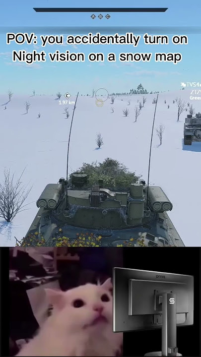 POV: you accidentally turn on night vision on a snow map #warthunder #gaming #shorts