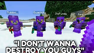 Technoblade Does Crazy 1v4 Against TUBBO QUACKITY RANBOO & FUNDY DREAM SMP