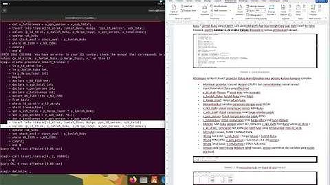 VIDEO PENGIMPLEMENTASIAN VIEW, TRIGGER, PROCEDURE, FUNCTION, DAN TRANSACT SQL. STUDI KASUS TOKO BUKU