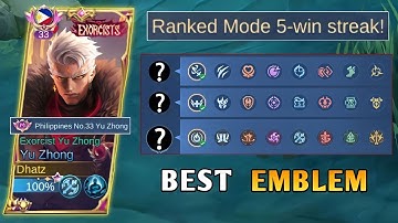 5 WINSTREAK USING THIS NEW EMBLEM SYSTEM FOR YU ZHONG SHOTGUN 1 HIT BUILD! | YU ZHONG PASSIVE ABUSE