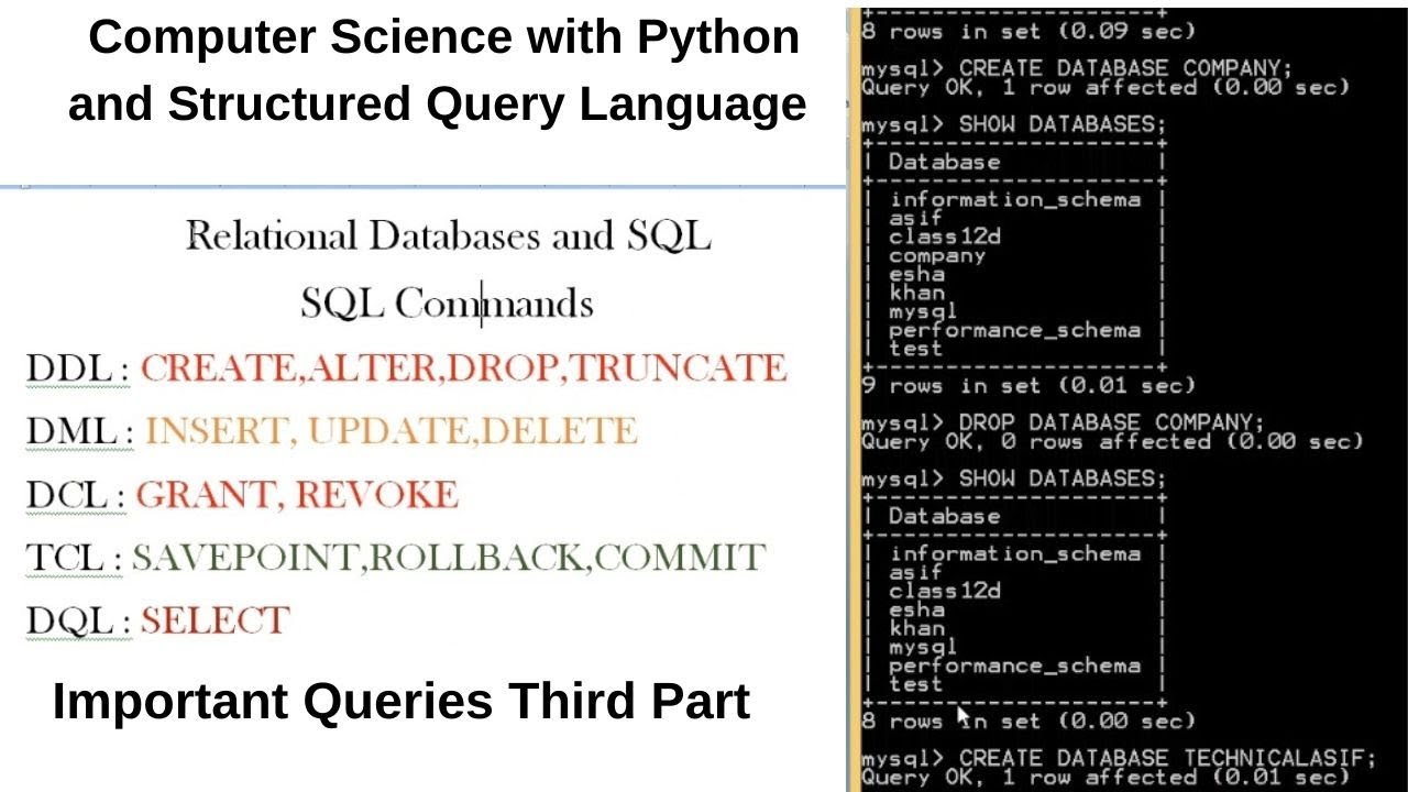 YouTube Mein Computer Science with Python MySQL queries - YouTube