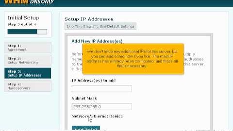 How to complete Initial Setup on a DNS ONLY install of WHM - WHM Setup Tutorials