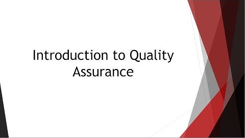 1. QA - Introduction to Quality Assurance