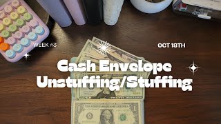 Budget With Cash Envelopes 💰 $140 | Oct No. 3 Cash Stuffing, Unstuffing \& Savings Challenge