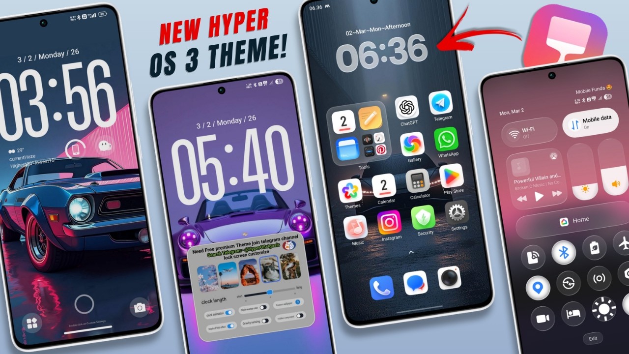 Hyperos Customization HyperOS 3.0 Customisation – Clean Matte Layout & Light Minimal Icons ...