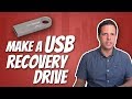 How to make a Windows 10 USB recovery drive