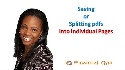 How to Save or Split a PDF into INDIVIDUAL PAGES | Bookkeeping Tip