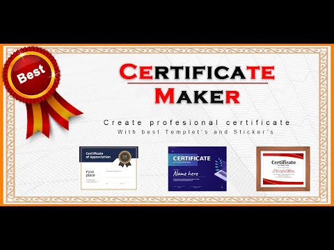 Professional Certificate Maker