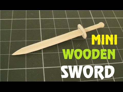 How To Make A Mini Wooden Sword Using A Popsicle Stick - Toy Weapon